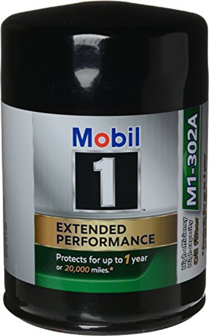 Mobil 1 Oil Filter, Canister, Screw-On, 5-3/16 in Tall, 13/16 x 16 in Thread, Steel, Black, GM Fullsize Truck 1962-2002 / Hummer 1996-2004, Each