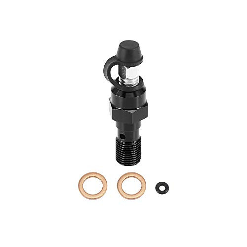 F FIERCE CYCLE M10x1.0mm Black Motorcycle Brake Master Cylinder Caliper Bleeder Screw