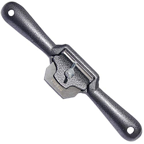 Spokeshave Plane Woodworking Adjustable Spokeshave with Flat Base Plane Bench Planer Cutting Edge Spoke Shave Hand Tool for Woodcarver Carpenter with 1.8 Inch Sharpened Blade 9-inch