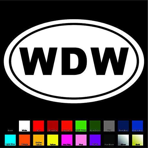 Cove Signs Walt Disney World Decal/Sticker - White 4" - WDW Euro Oval