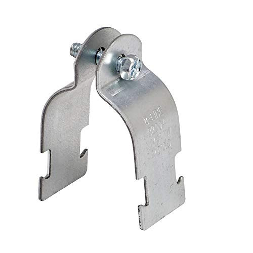 B-Line B2009PAZN Electroplated Zinc Low Carbon Steel Pre-Assembled Rigid Pipe and Conduit Clamp 3/4 Inch