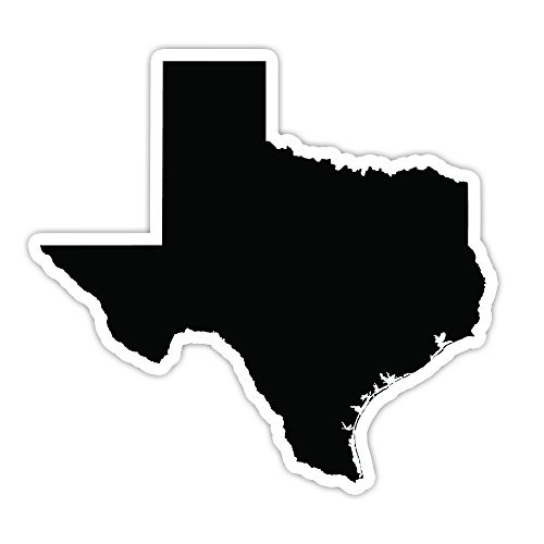 Texas State Black Car Decal Vinyl Sticker - Vinyl Decal - Car, Bumper, Laptop, Decor, Window Vinyl Decal Sticker (4 inches)
