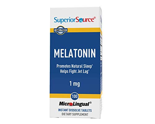 Superior Source Melatonin 1mg with Chamomile Instant Dissolve Tablets - Non Addictive Sleep Aid - Sublingual Melatonin - Natural Sleeping Pills for Adults 100 Count Superior Source Melatonin 1mg with Chamomile Instant Dissolve Tablets - Non Addictive Sleep Aid - Sublingual Melatonin - Natural Sleeping Pills for Adults 100 Count