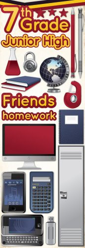 Reminisce Making The Grade 3D Seventh Grade Sticker