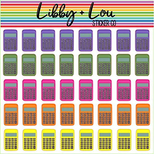 Calculators Accounting Budgeting Planner Stickers - Erin Condren - Happy Planner - Agenda - Calendar