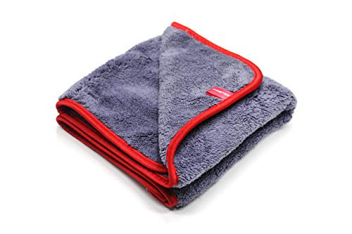 Maxshine Ultimate Crazy 600GSM Microfiber Towel with Silver Silk Border (40×40cm, Grey)