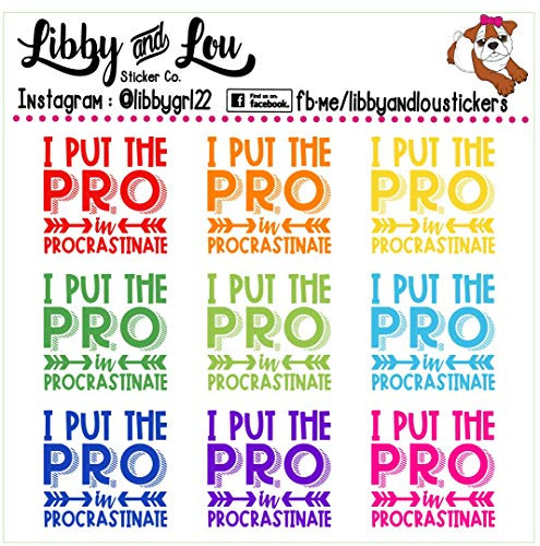 Procrastination Planner Stickers - Erin Condren - Happy Planner - Agenda - Calendar