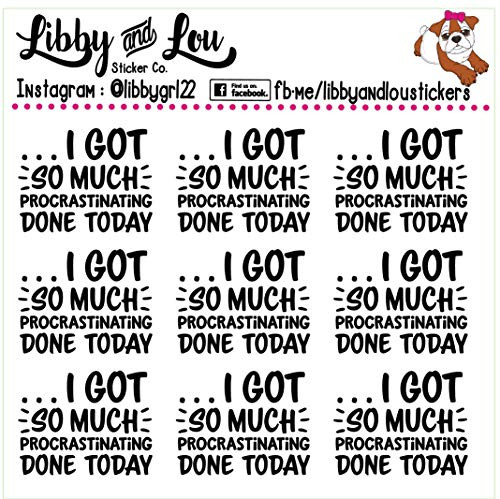 Procrastination Planner Sticker - Erin Condren - Happy Planner - Agenda - Calendar