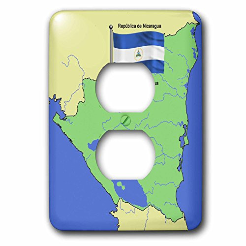 3dRose lsp_50279_6 Flag And Map Of Nicaragua With The Republic Of Nicaragua Printed In Both English And Spanish 2 Plug Outlet Cover 3dRose lsp_50279_6 Flag And Map Of Nicaragua With The Republic Of Nicaragua Printed In Both English And Spanish 2 Plug Outlet Cover