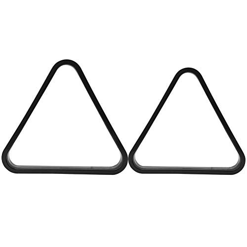 2PC Plastic Billiards Triangular Frame for Snooker/Pool Reinforced Rounded Edges Snooker Balls Rack Pool Table Accessories - Black(British)