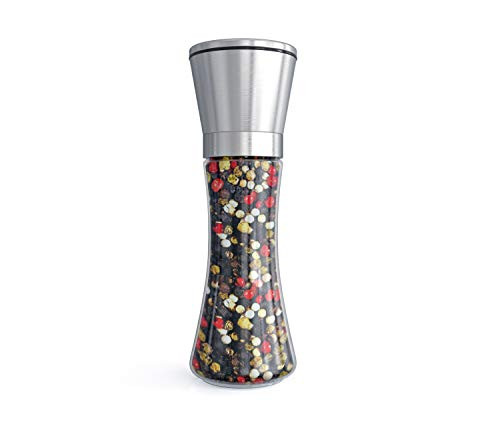 Fsdifly Original Stainless Steel Salt or Pepper Grinder - Tall Salt or Pepper Shakers with Adjustable Coarseness - Salt Grinders or Pepper Mill Shaker ?Single Package? (B)
