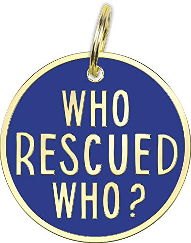 PBK Dog Collar Charm - Who Rescued WHO? -Rescue Dog