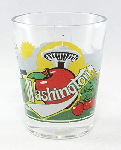 Washington State 3 View Shot Glass