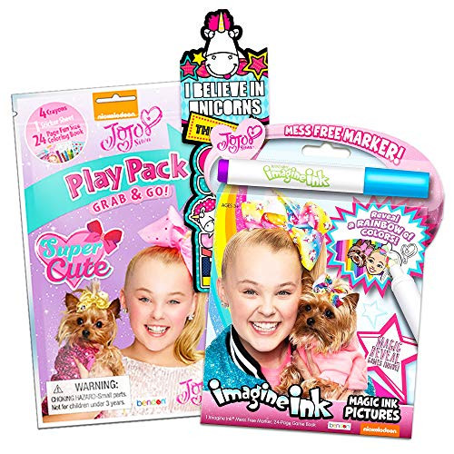 Imagine Ink JoJo Siwa Coloring Book Set -- Mess-Free Book, Play Pack, and Bonus Temporary Tattoos (JoJo Siwa Party Supplies)