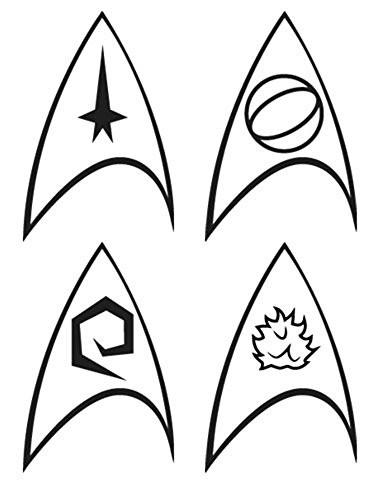 Star Trek Enterprise Division Logo Insignia Stickers - 4 Pack