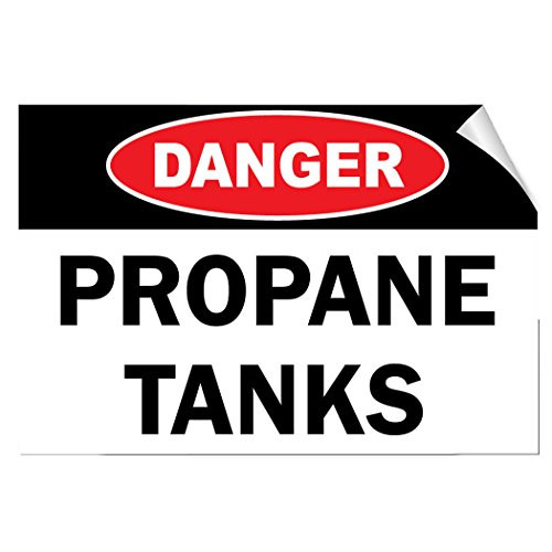 Danger Propane Tanks Hazard Flammable Label Decal Sticker 8"