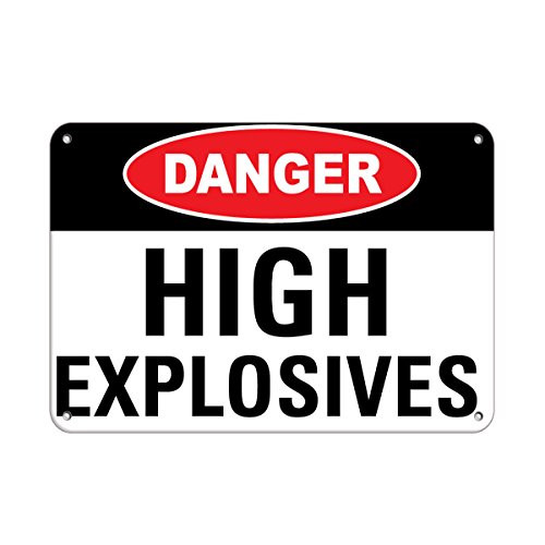 Danger High Explosives Hazard Sign Flammable Vinyl Sticker Decal 8"