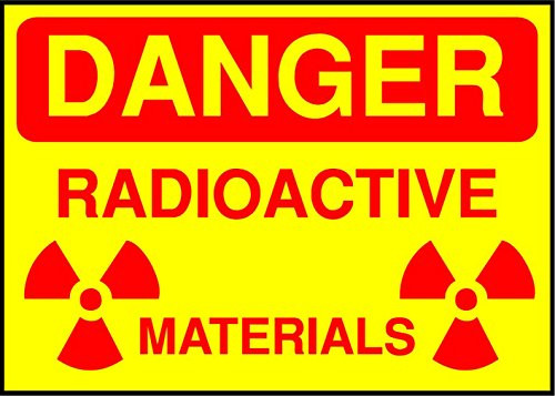 Radioactive Materials Danger OSHA/ANSI Vinyl Sticker Decal 8"