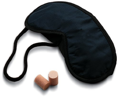 Lewis N. Clark Travel Eye Mask And Ear Plugs, Black, One Size