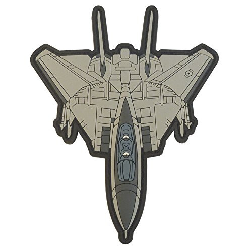 LEGEEON US Navy Grumman F-14 Tomcat Fighter Top Gun Squadron PVC Rubber Hook-and-Loop Patch