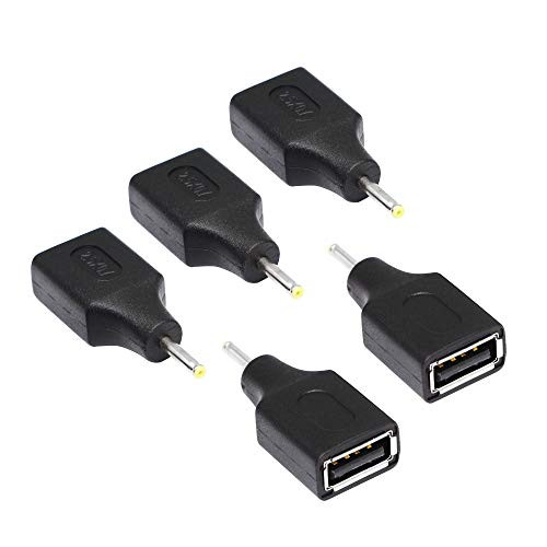 SinLoon USB to DC Adapter USB 2.0 A Female to DC 2.5x0.7mm DC Male Connector Charge Barrel Jack Power Adapter for for Small DC or USB Electronics Charging (F/2507)