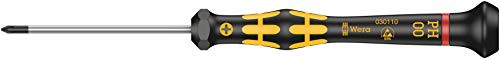 Wera 05030110001 1550 PH Kraftform Micro Screwdriver for Phillips Screws, PH 00 mm x 60 mm