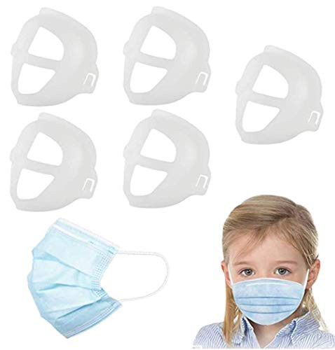 3D Mask Bracket for Kids?Internal Support Holder Frame Nose Breathing Smoothly - Protect Lipstick Lips - Cool Face Mask Inner Support Frame-5Pcs