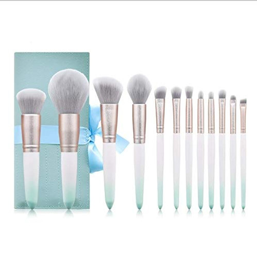 Makeup Brush Set Premium Synthetic Foundation Powder Concealers Eye Shadows Blush Makeup Brushes 12 Pcs With Travel Bag