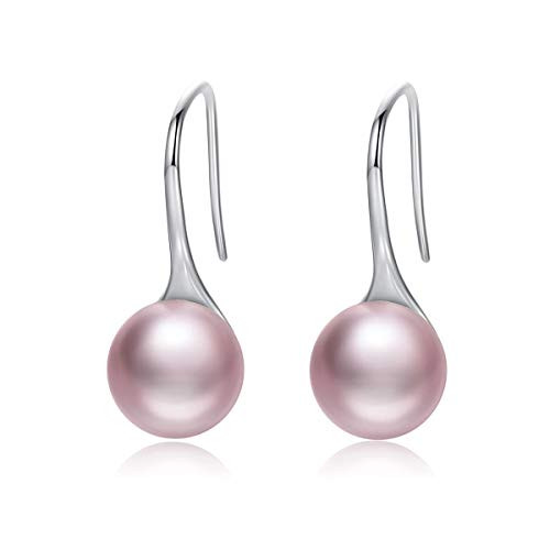 925 Sterling Silver White Freshwater Cultured Pearl Dangle Drop Earrings for Women-SIPU8 925 Sterling Silver White Freshwater Cultured Pearl Dangle Drop Earrings for Women-SIPU8