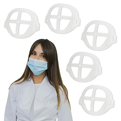 3D Mask Bracket - Internal Support Holder Frame Nose Breathing Smoothly- Lipstick Protection Cool Mask Bracket - DIY Face Mask Accessories - 5Pcs