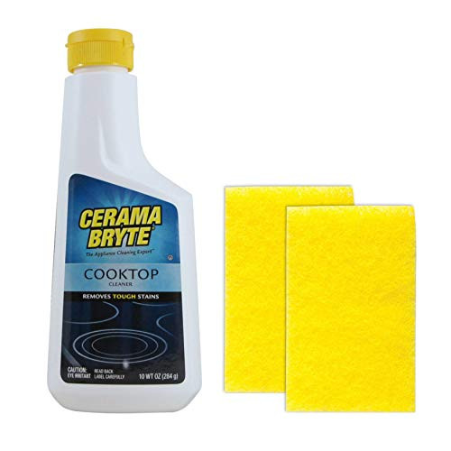 Cerama Bryte Ceramic Cooktop Cleaner (10 oz), 2 Cleaning Pads Combo Kit Cerama Bryte Ceramic Cooktop Cleaner (10 oz), 2 Cleaning Pads Combo Kit