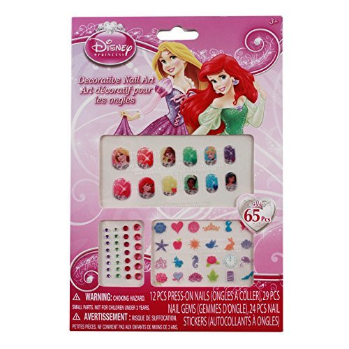 Disney Princess Dress-up Press On Nail Cosmetic Set with Gems and Stickers Disney Princess Dress-up Press On Nail Cosmetic Set with Gems and Stickers