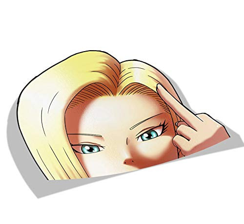 BLKUOPAR 5.1'' Anime Car Stickers Funny Waterproof Android-18-dragon-ballz-peeker-peek-anime-vinyl-stickers