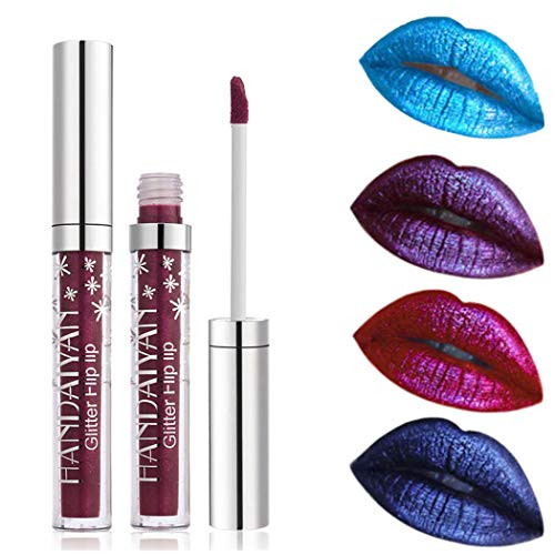 Kisshine Matte Liquid Lipstick Gothic Glitter Lip Gloss Sparkly Metallic Glitter Lipgloss Non-Stick Shining Lip Glaze Cosmetics Makeup Gift for Women and Girls (Red 4 ) Kisshine Matte Liquid Lipstick Gothic Glitter Lip Gloss Sparkly Metallic Glitter Lipgloss Non-Stick Shining Lip Glaze Cosmetics Makeup Gift for Women and Girls (Red 4 )