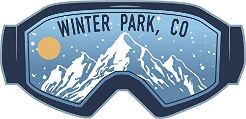 Winter Park Colorado Ski Adventures Souvenir 2 Inch Vinyl Decal Sticker Goggle Design