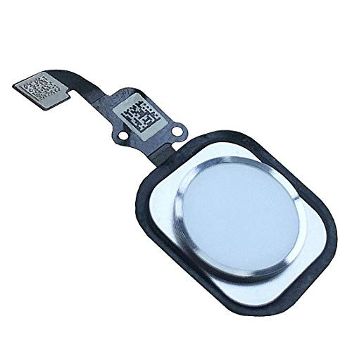 Home Button Main Key Flex Cable Assembly with Rubber Ring Replacment Part for iPhone 6S and 6S Plus (Silver)