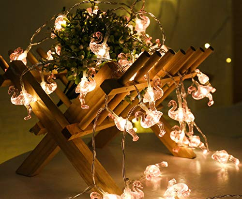 Merdeco Flamingo String Lights, Plug in String Lights 10ft 20 LED Decorative Lights for Party/Birthday/Wedding/Christmas Indoor Outdoor Decoration Merdeco Flamingo String Lights, Plug in String Lights 10ft 20 LED Decorative Lights for Party/Birthday/Wedding/Christmas Indoor Outdoor Decoration