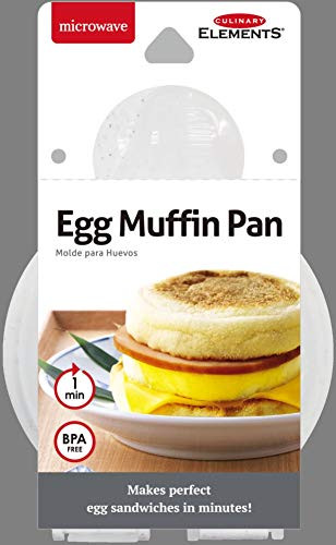 Microwavable Egg Muffin Pan with Lid: Non-stick  and  Microwave Safe, Perfect for Breakfast Sandwiches