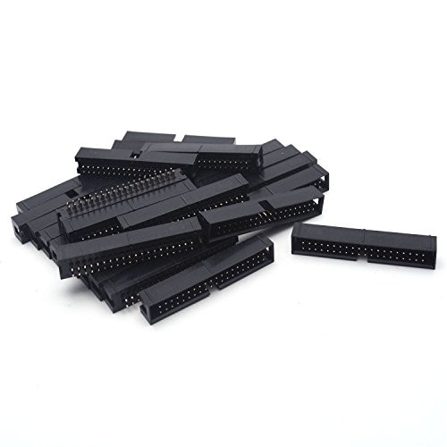 Antrader 24Pcs 2 x 20 Pin 40 Positions IDC Male Box Header Dual Row 2.54mm Pitch Straight Connector SMD PCB IDC Socket
