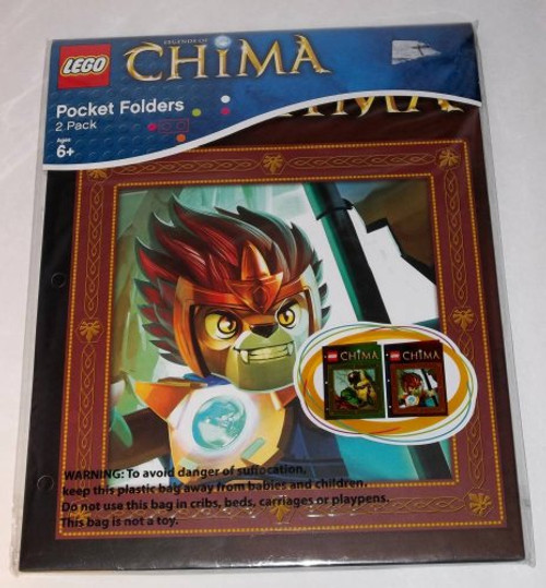 Lego Legends of Chima 2 Pocket Portfolio Folder, 2 Set