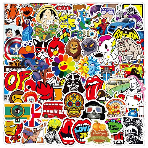 Cool Stickers for Skateboard, Skateboard Trendy Sticker Decals for Teens, Water Bottle, Bumper, Phone, Car, Laptop Stickers Bomb Waterproof Vinyl Stickers (100pcs)