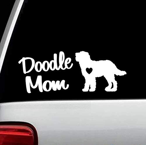 Doodle Mom Labradoodle Decal Sticker for Car Window 8.0 Inch BG 275