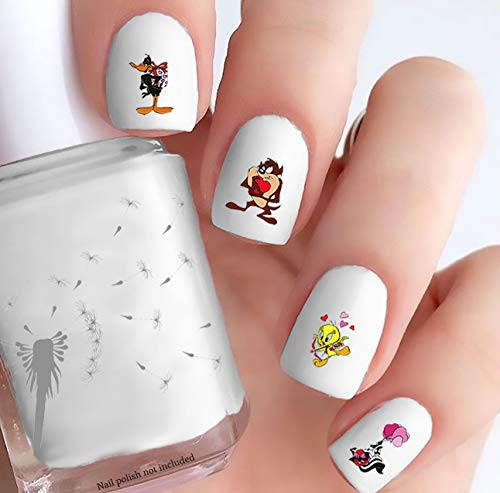 Looney Tunes Valentine's Day (Clear Water-Slide Nail Decals)