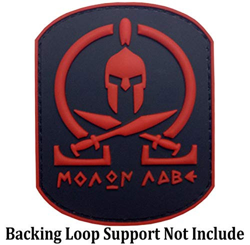 Tactical Molon Labe Patch Biohazard Patches Resident Evil Patch PVC Spartan Morale Patch (Molon Labe-Red)