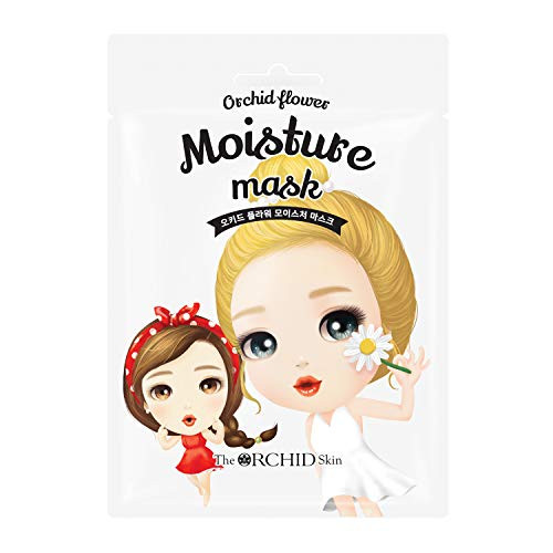 Face Mask Sheet Moisturizing Korean, Cute Facial Mask, Sheet Masks- Orchid Flower Moisture Mask,The Orchid Skin_ 9o.z, Pack of 10