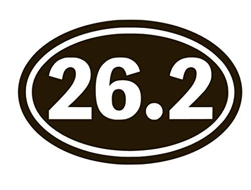 Marathon 26.2 Vinyl Sticker Decals for Car Bumper Window Laptop Tablet Phone (3" x 2", Black) Marathon 26.2 Vinyl Sticker Decals for Car Bumper Window Laptop Tablet Phone (3" x 2", Black)