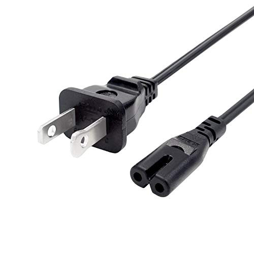 UL Listed 2 Prong Power Cord for Echo Studio Sub Subwoofer Link AMP AC 6ft Power Cord IEC C7 Cable Replacement