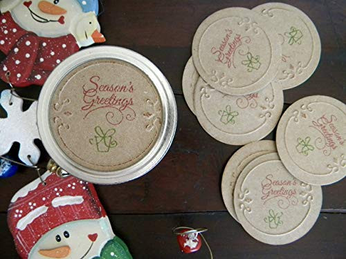 Mason Jar Labels Canning Jar Stickers Christmas Holiday Seasons Greetings Gifts in Jars