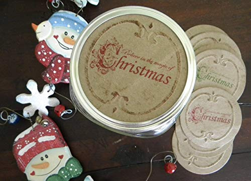 Mason Jar Labels Magic of Christmas Holiday Canning Stickers Gift Tags