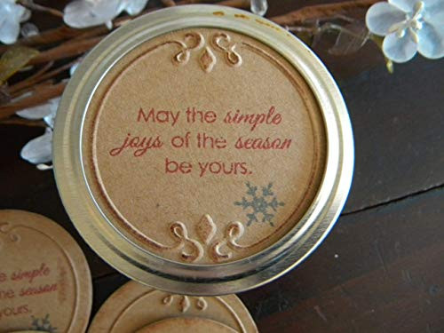 Mason Jar Labels Christmas Joy Canning Stickers Holiday Gift Tags